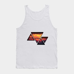 Cool Sunset Polygon Design Tank Top